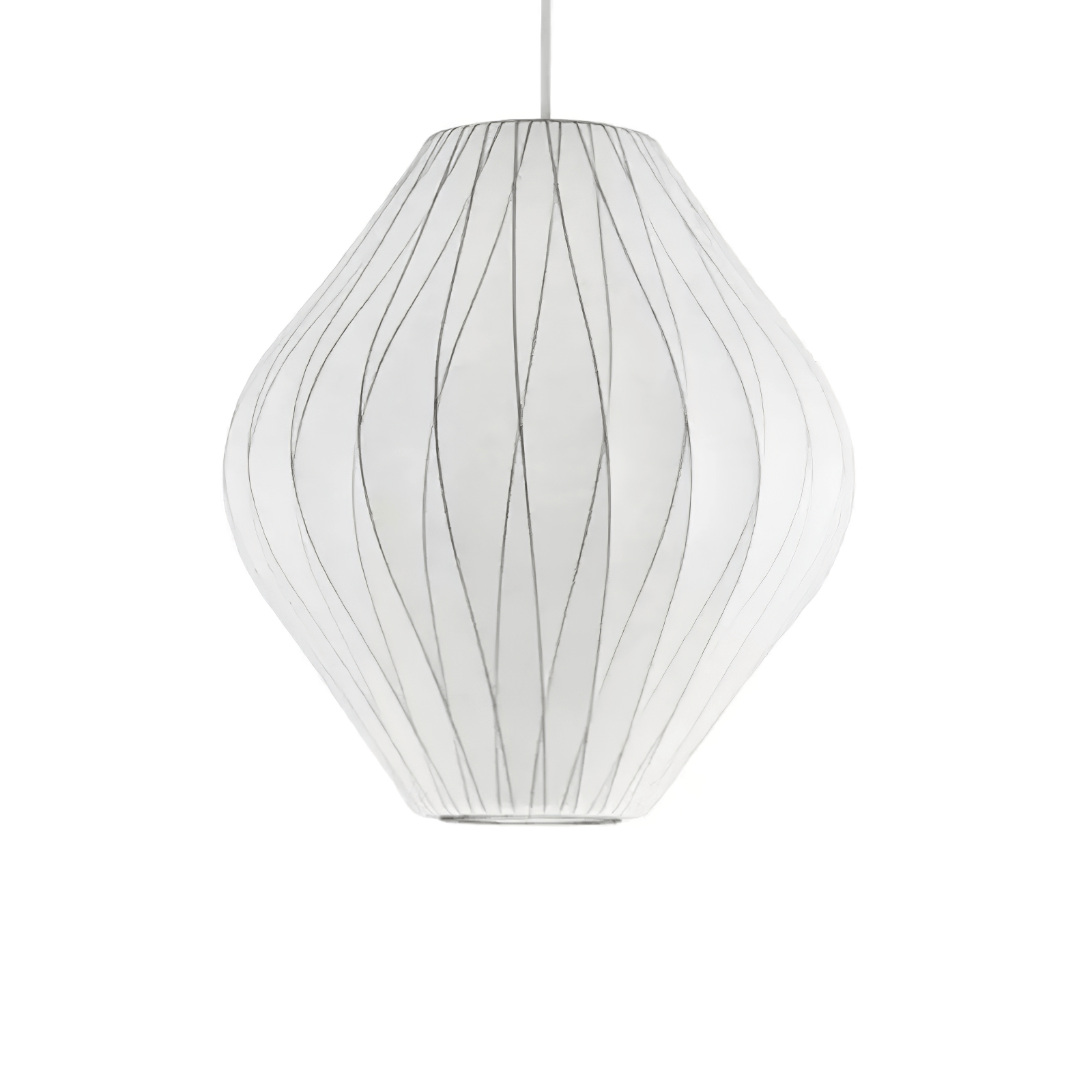 Suspension moderne Charlton en soie Blanc