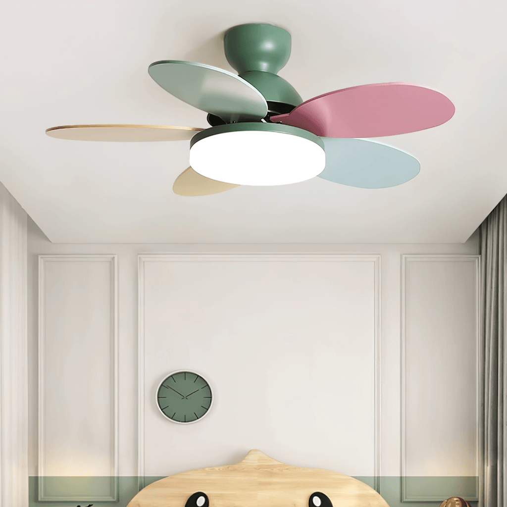 Ventilateur de plafond moderne Berndt en Bois