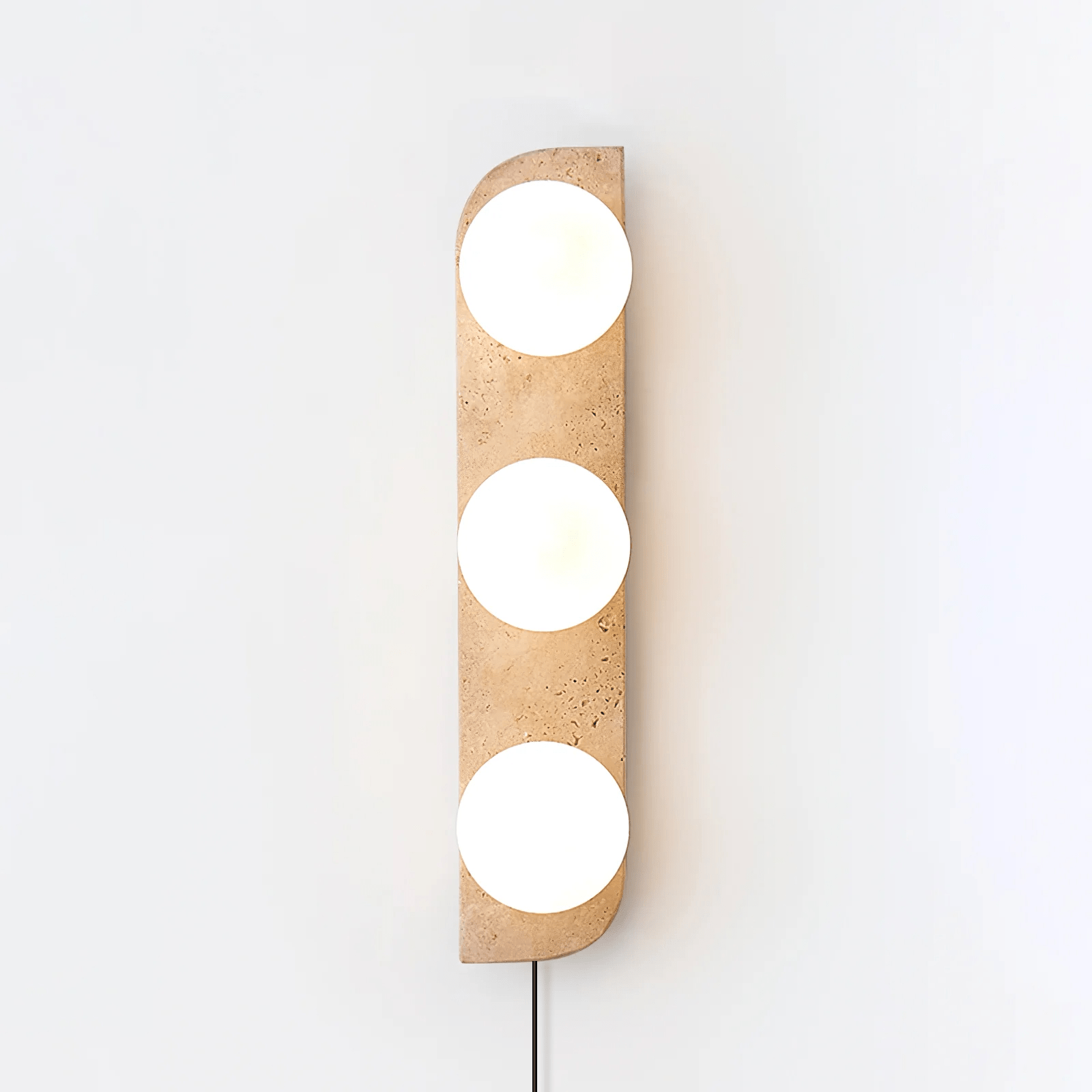Applique murale moderne Fjallar en Travertin jaune et blanc
