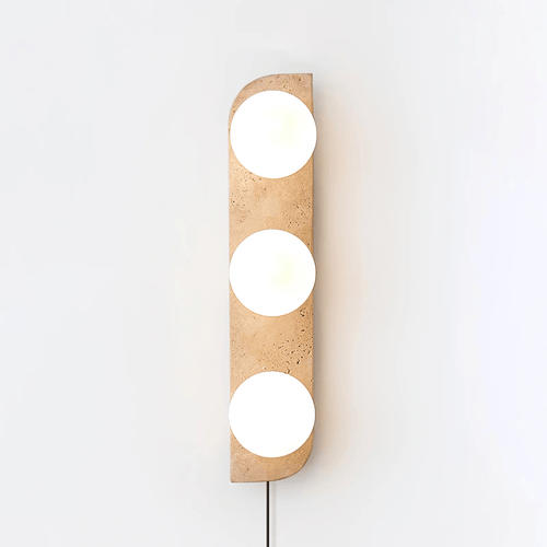 Applique murale moderne Fjallar en Travertin jaune et blanc