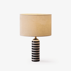 Lampe à poser moderne Gudvard en Marbre Noir et blanc