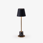 Lampe à poser moderne Alastair en Marbre Noir et doré