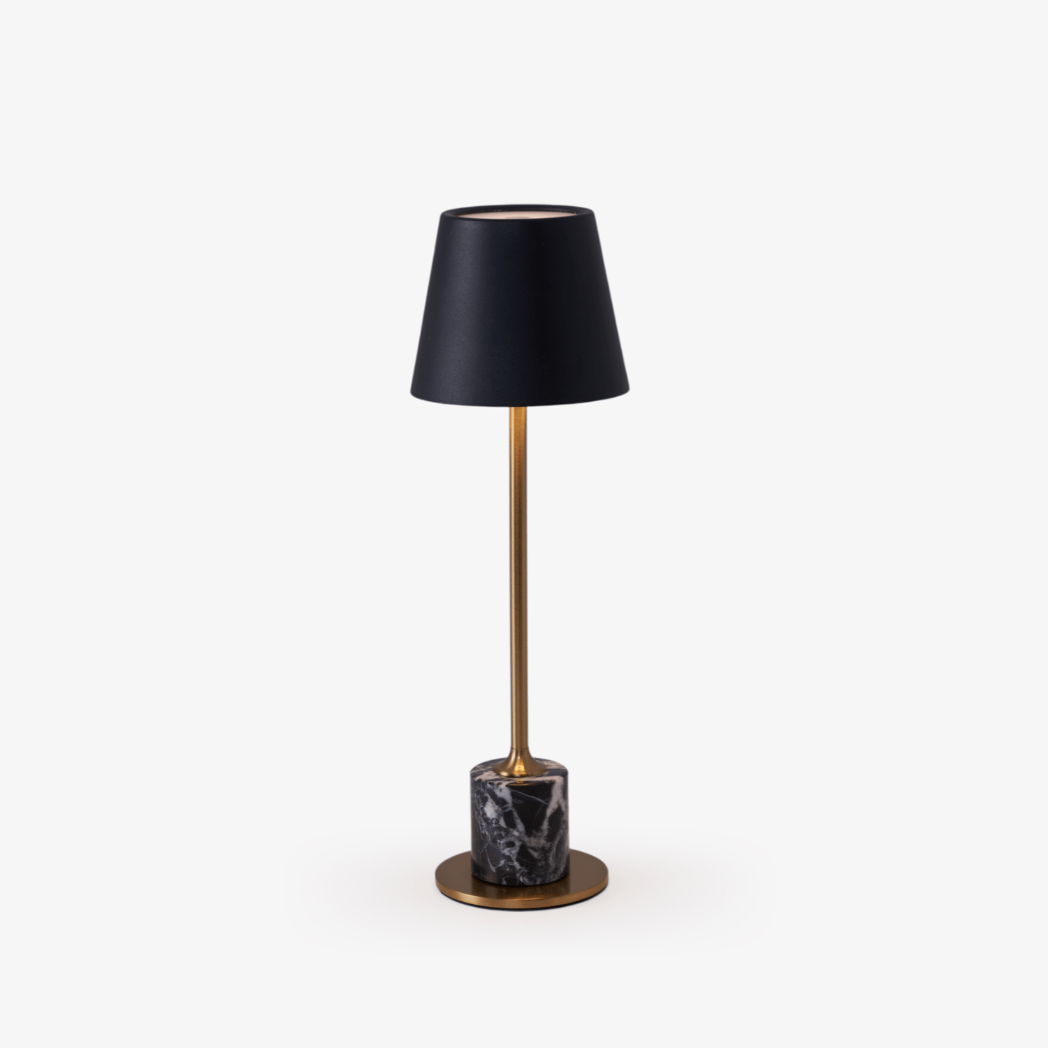 Lampe à poser moderne Alastair en Marbre Noir et doré