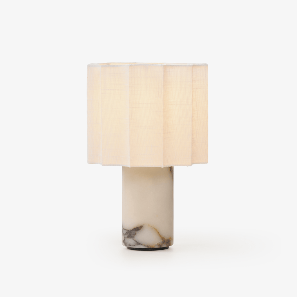 Lampe à poser moderne Evan en Marbre Noir et blanc