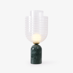 Lampe à poser moderne Banks en Marbre Vert et transparent