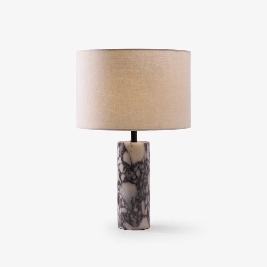 Lampe à poser moderne Roan en Marbre Gris et beige