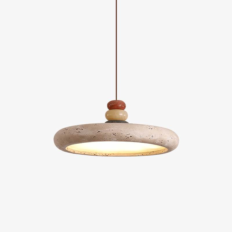 Suspension moderne Jure en Travertin jaune
