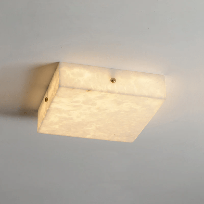 Plafonnier moderne Rocco en Albâtre Blanc