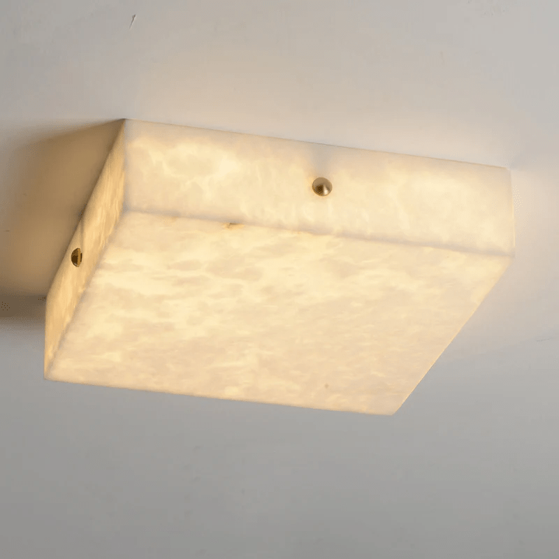 Plafonnier moderne Rocco en Albâtre Blanc