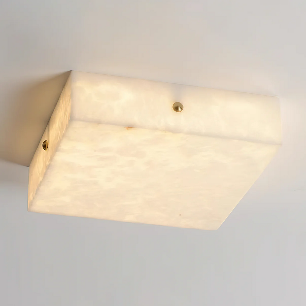 Plafonnier moderne Rocco en Albâtre Blanc