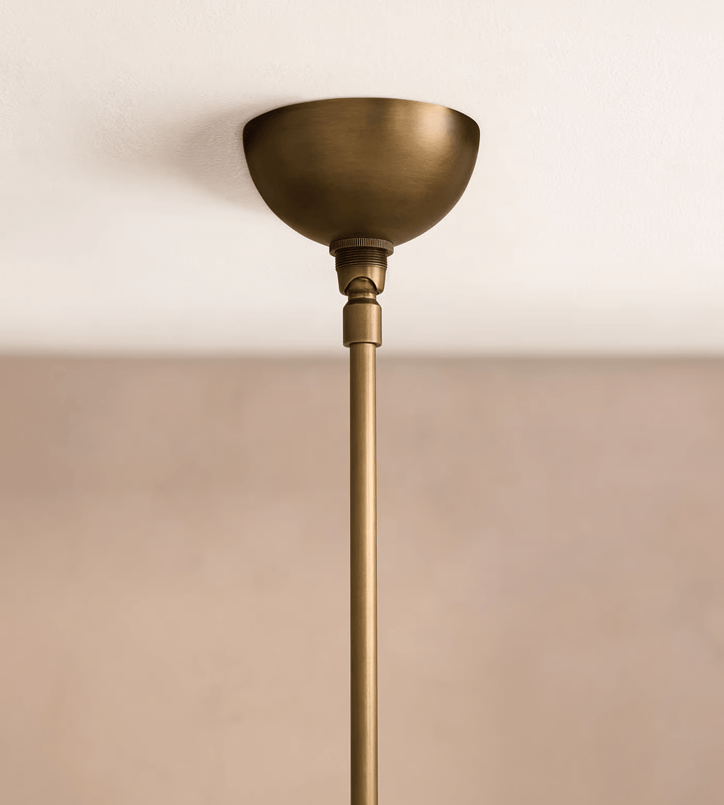 Lustre moderne Jolef en Albâtre Bronze et blanc