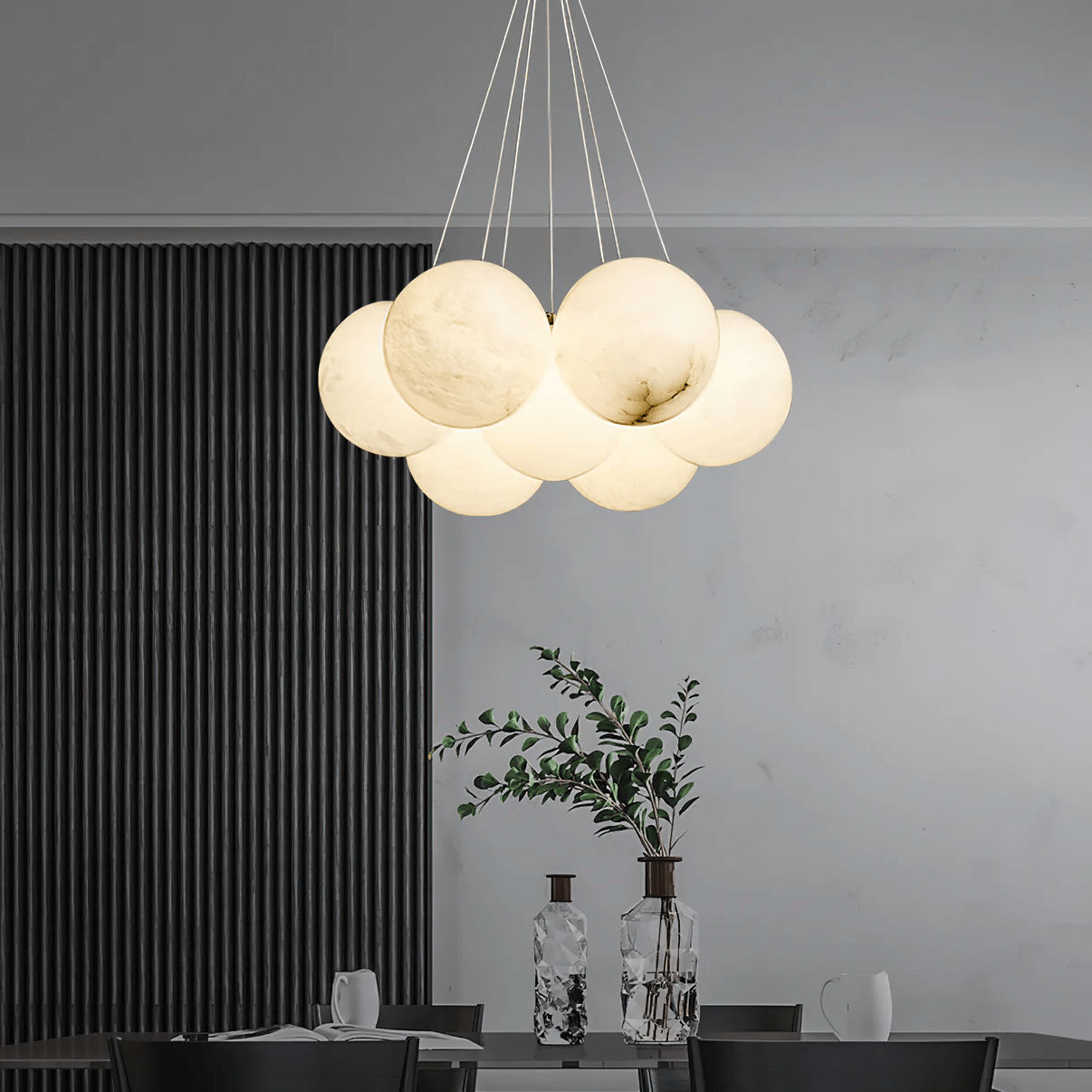 Lustre moderne Gudmund en Albâtre