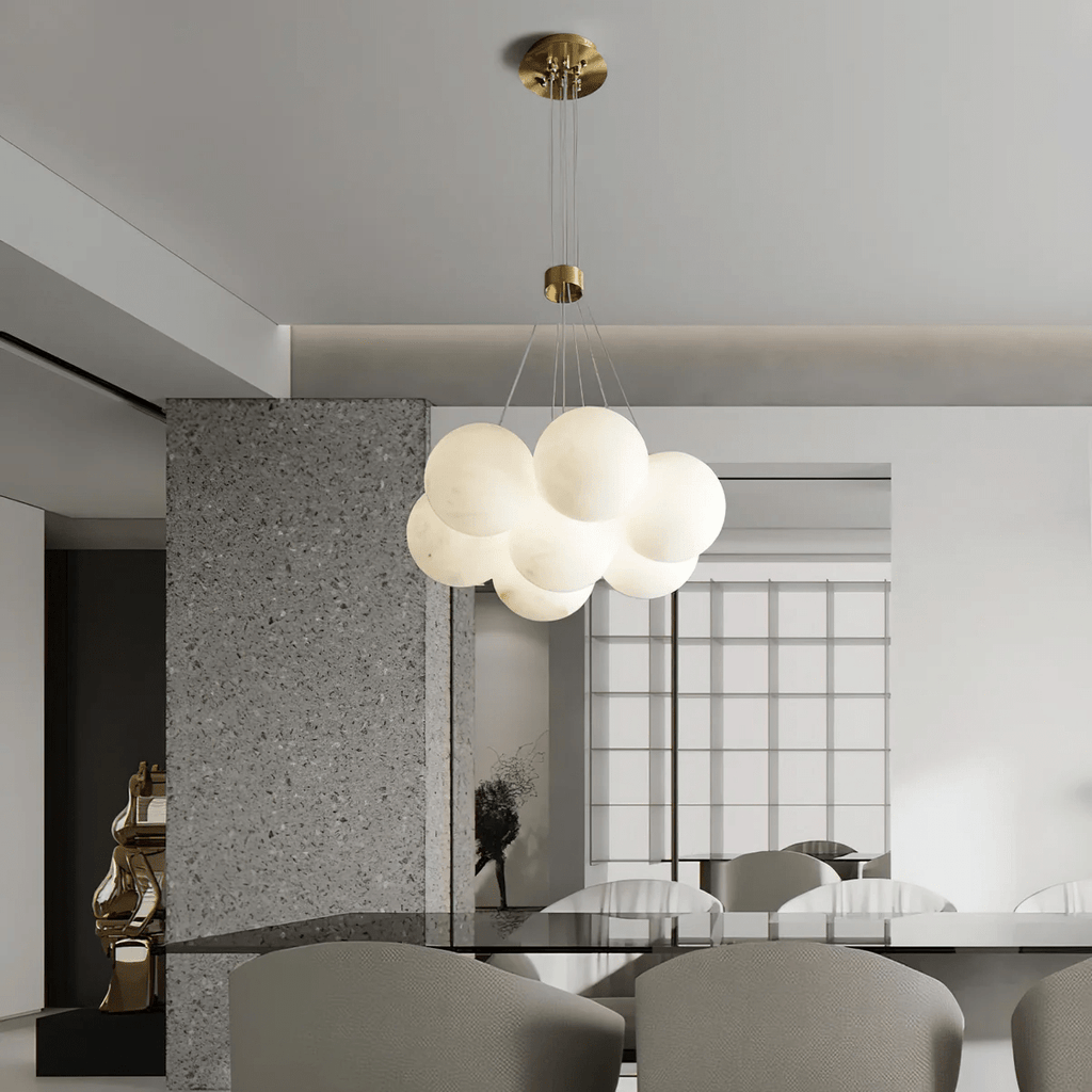 Lustre moderne Gudmund en Albâtre