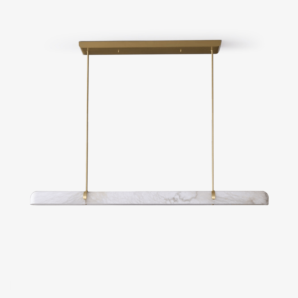 Lustre moderne Tellef en Albâtre Laiton et blanc