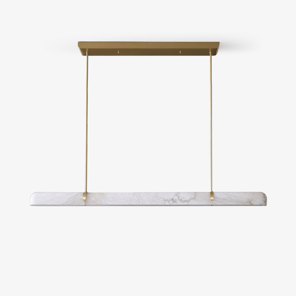 Lustre moderne Tellef en Albâtre Laiton et blanc