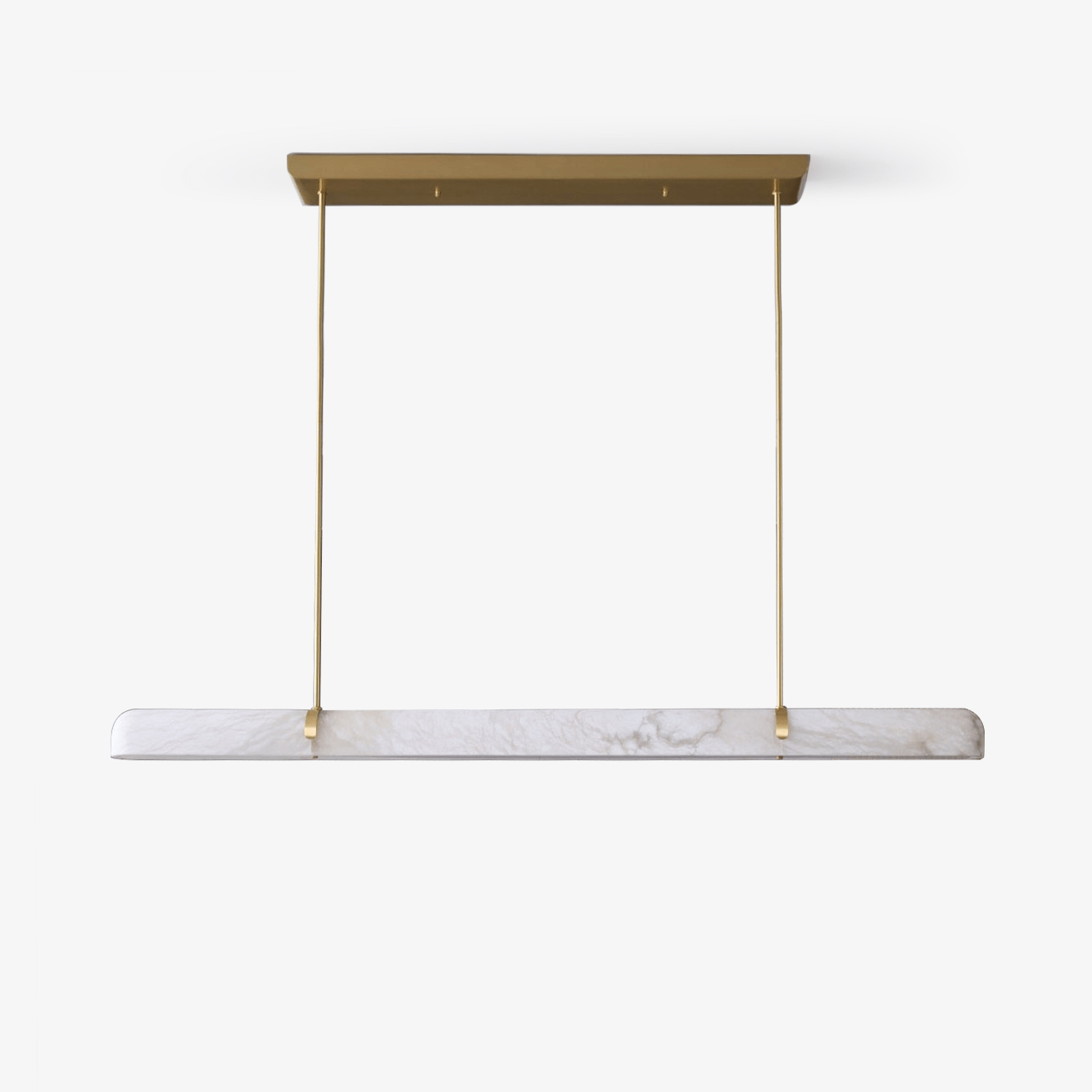 Lustre moderne Tellef en Albâtre Laiton et blanc