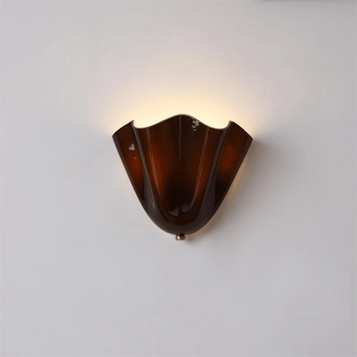 Applique murale moderne Oddur en Métal Marron