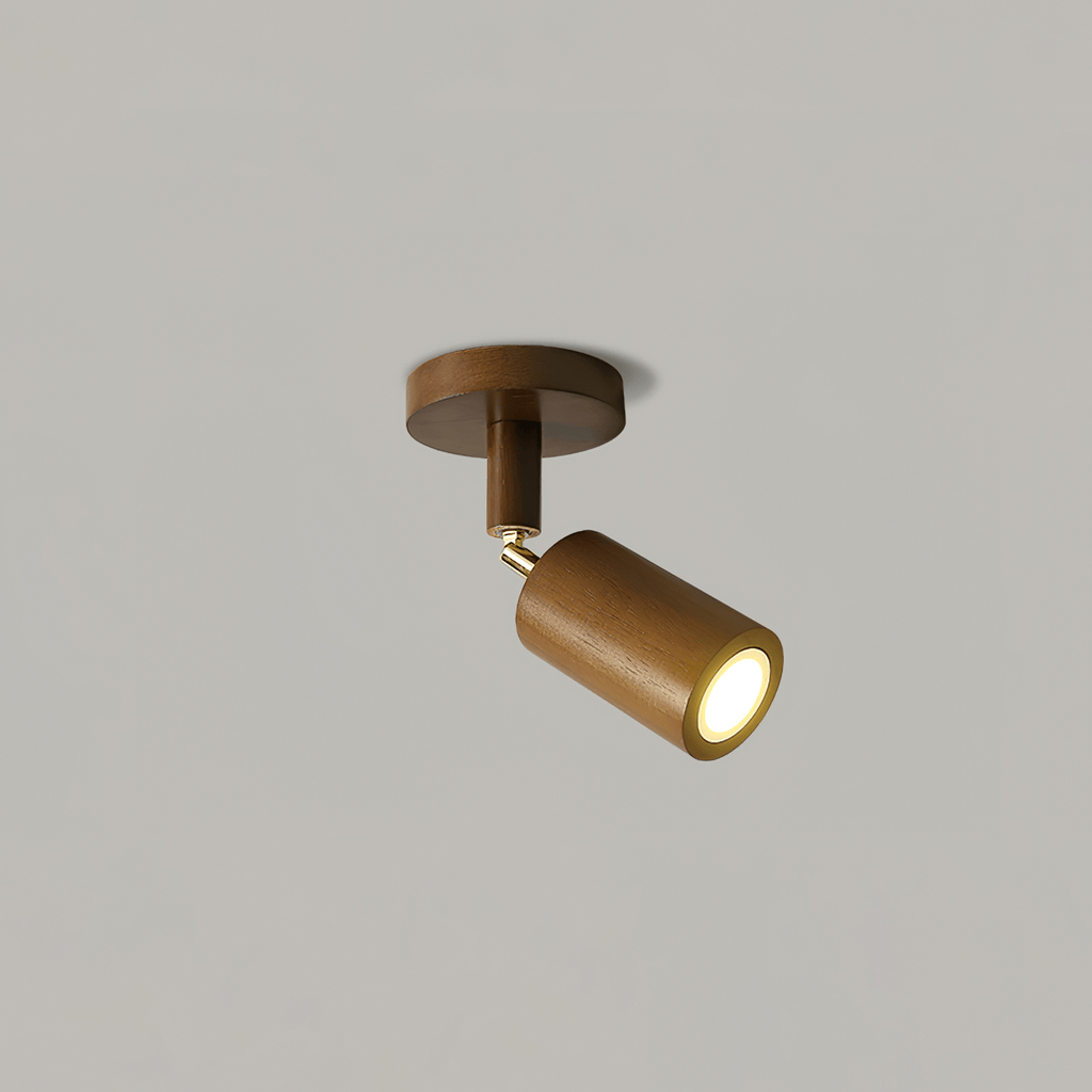 Plafonnier moderne Paddy en bois Noyer