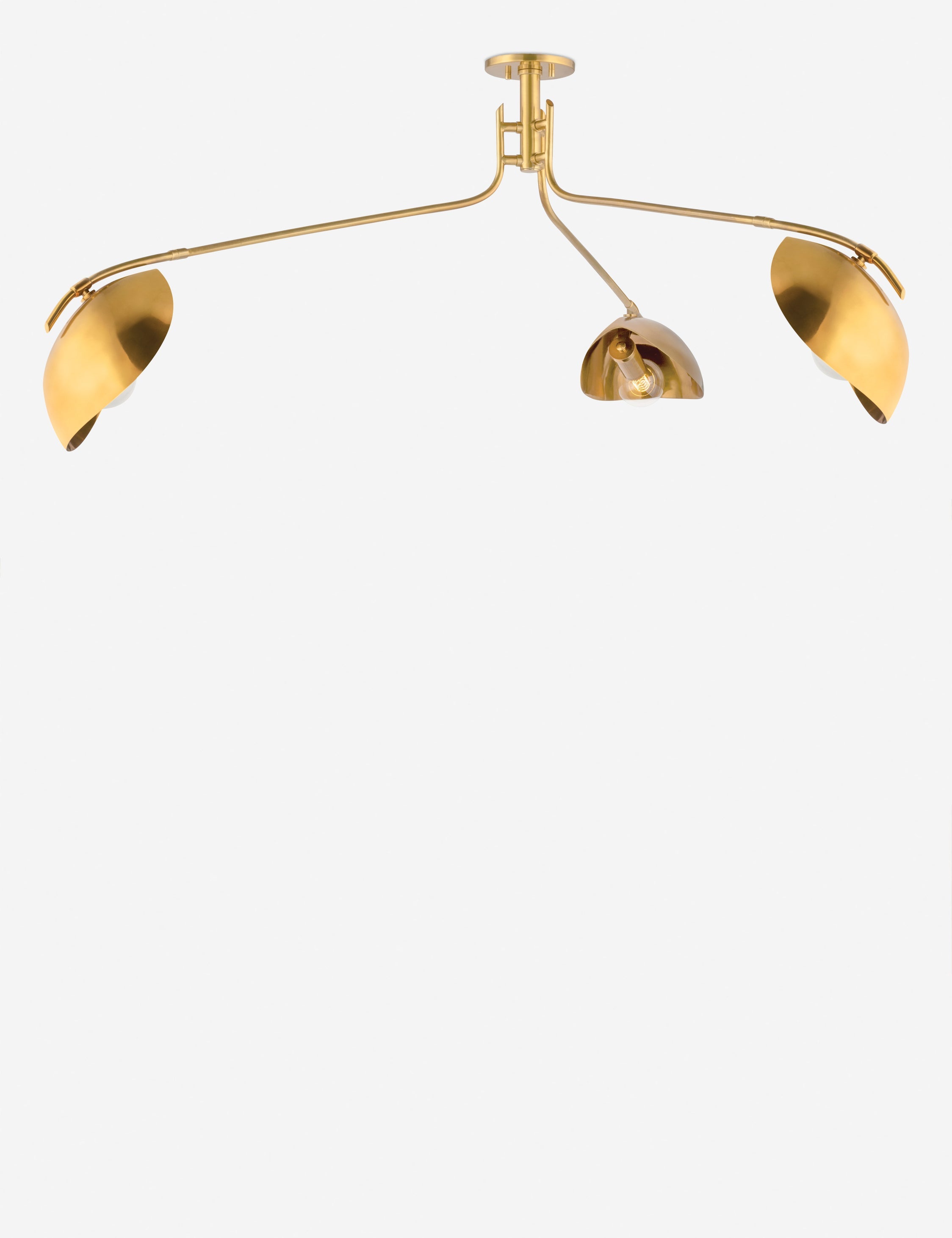Lustre vintage Cael en laiton vieilli - Laiton vieilli
