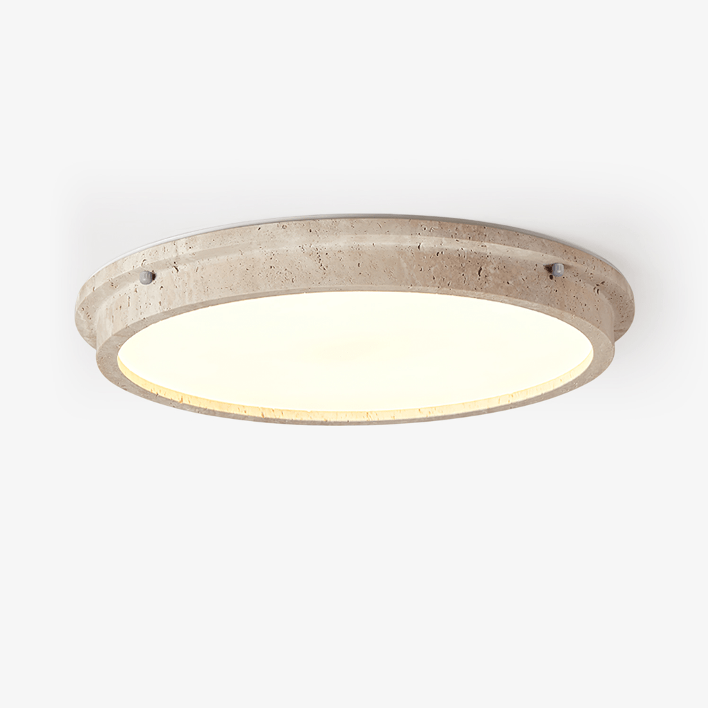 Plafonnier moderne Hero en Travertin jaune et blanc