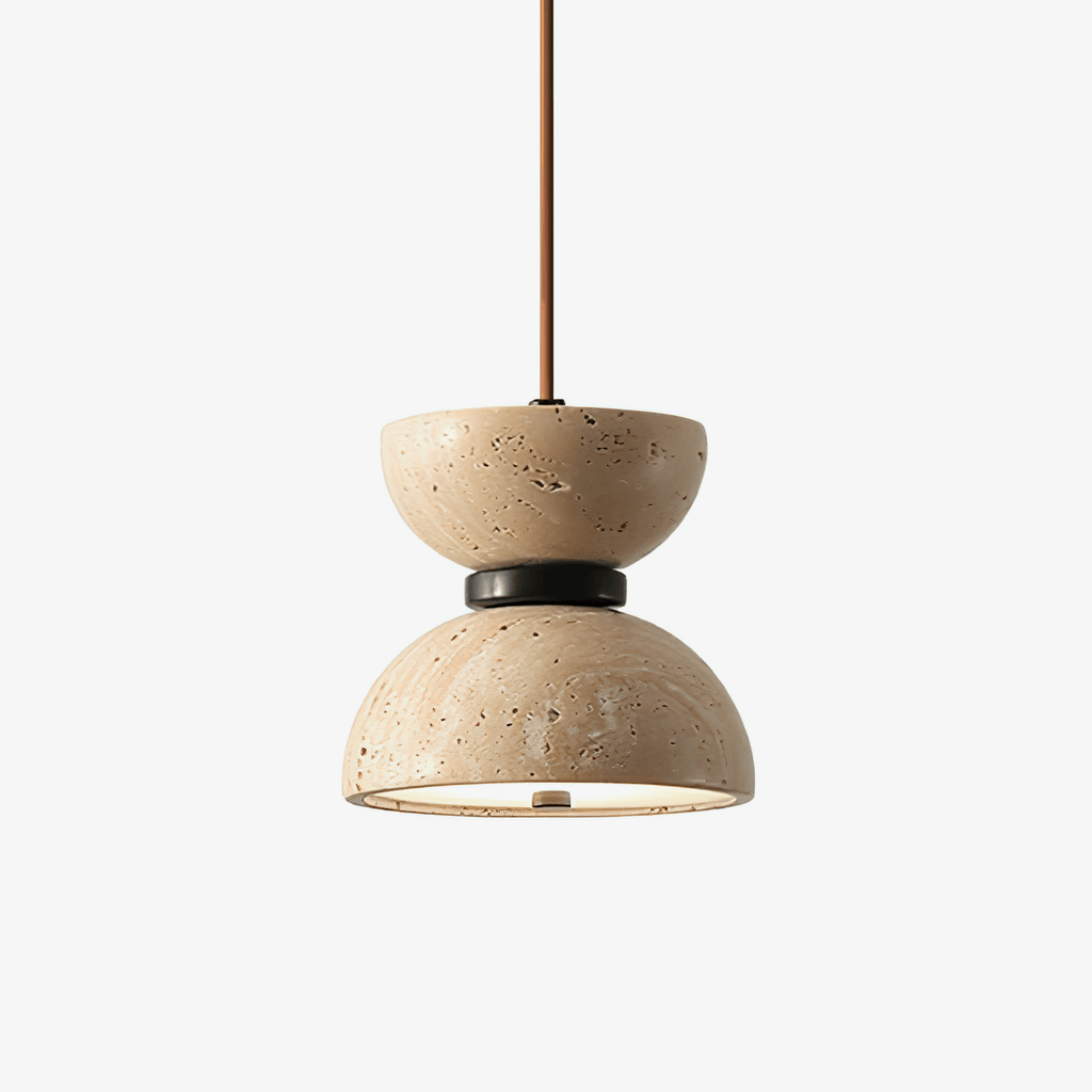 Suspension moderne Arnvard en Travertin jaune