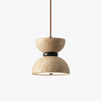 Suspension moderne Arnvard en Travertin jaune