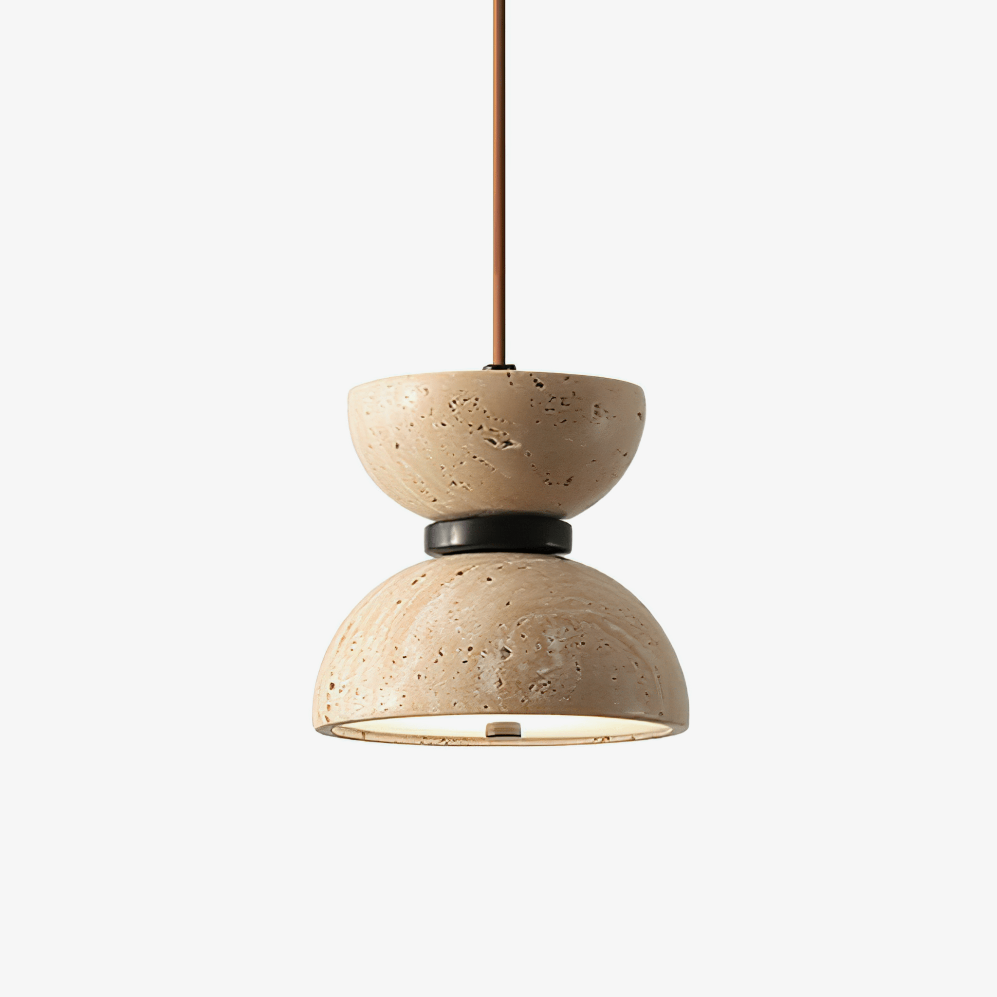 Suspension moderne Arnvard en Travertin jaune