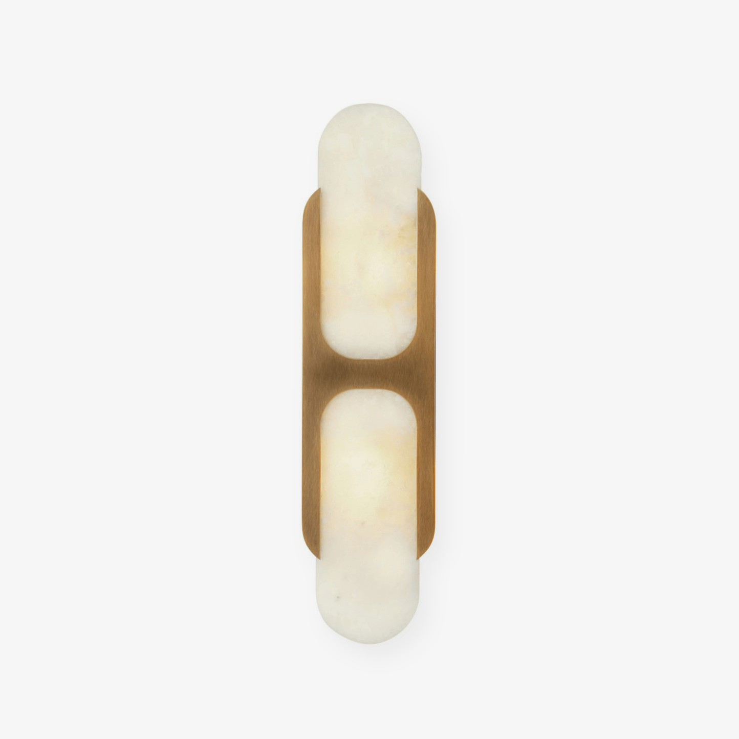 Applique murale moderne Glyn en Albâtre Or et blanc