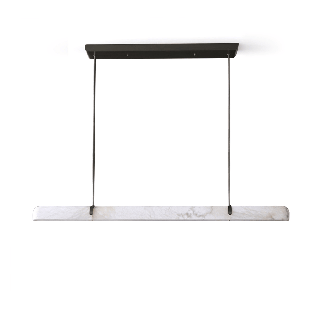 Lustre moderne Tellef en Albâtre Noir et blanc