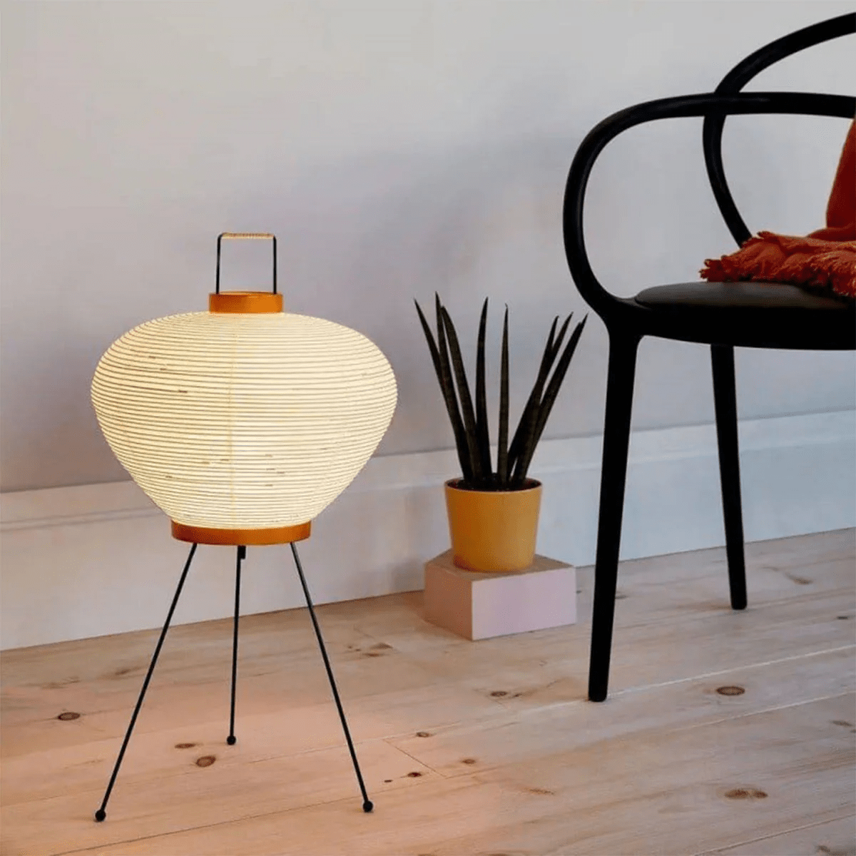 Lampe à poser moderne Fleming en papier Blanc
