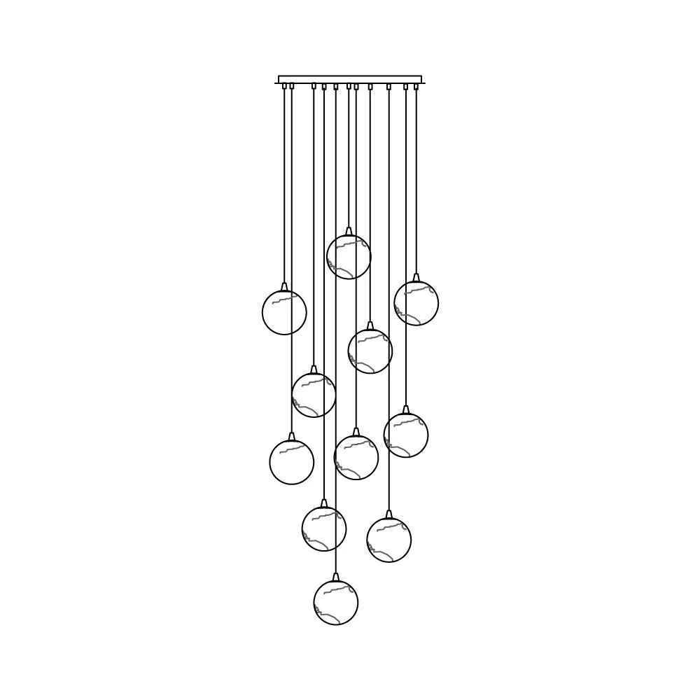 Lustre moderne Brynar en Doré et Naturel albâtre