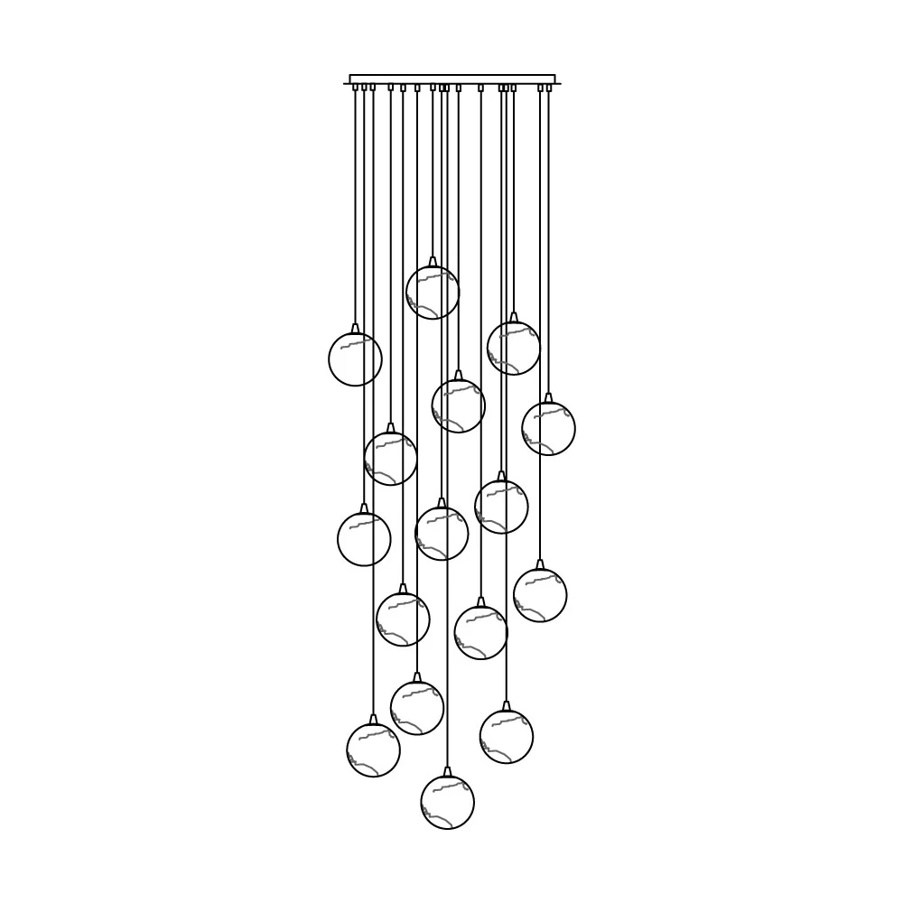 Lustre moderne Brynar en Doré et Naturel albâtre