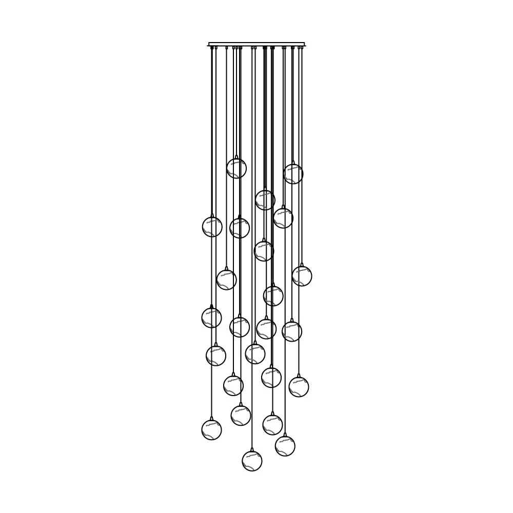Lustre moderne Brynar en Doré et Naturel albâtre