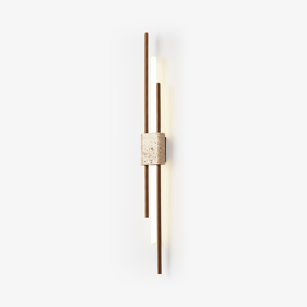 Applique murale moderne Cree en Bois et travertin jaune