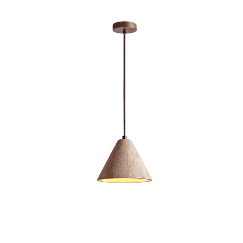 Tarquin Modern Pendant Light in Yellow Travertine