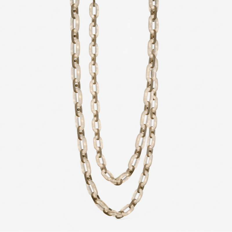 Line Modern Alabaster Chandelier, Gold and White