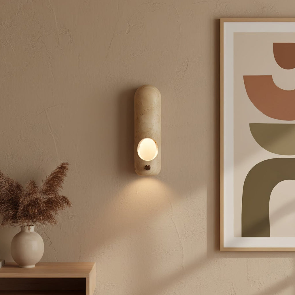 Applique murale moderne Carson en Travertin jaune