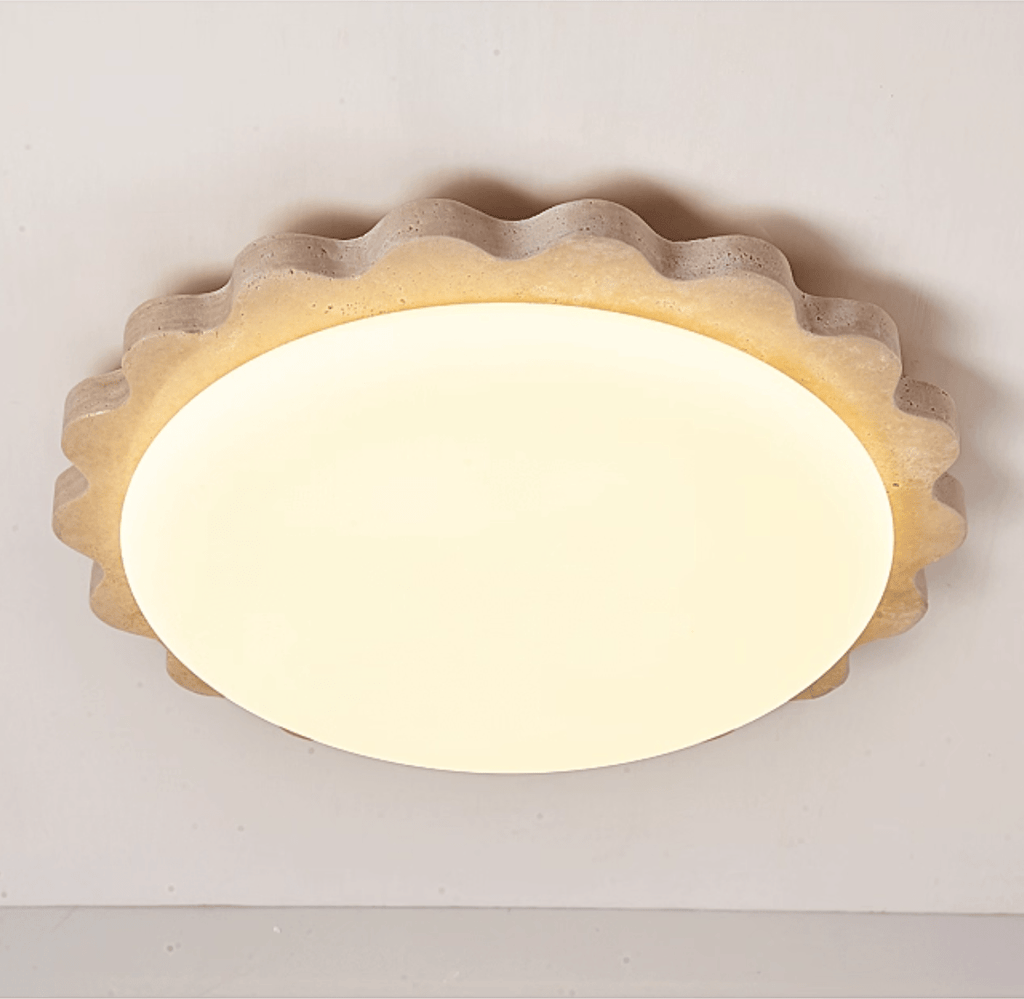 Plafonnier moderne Bjarki en Travertin jaune