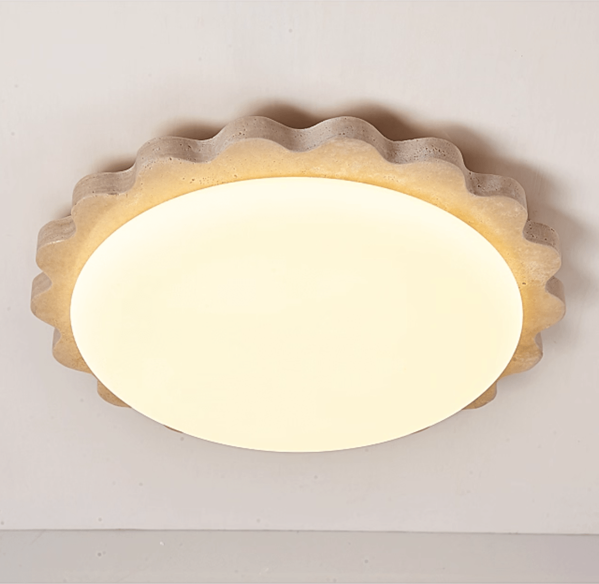 Plafonnier moderne Bjarki en Travertin jaune