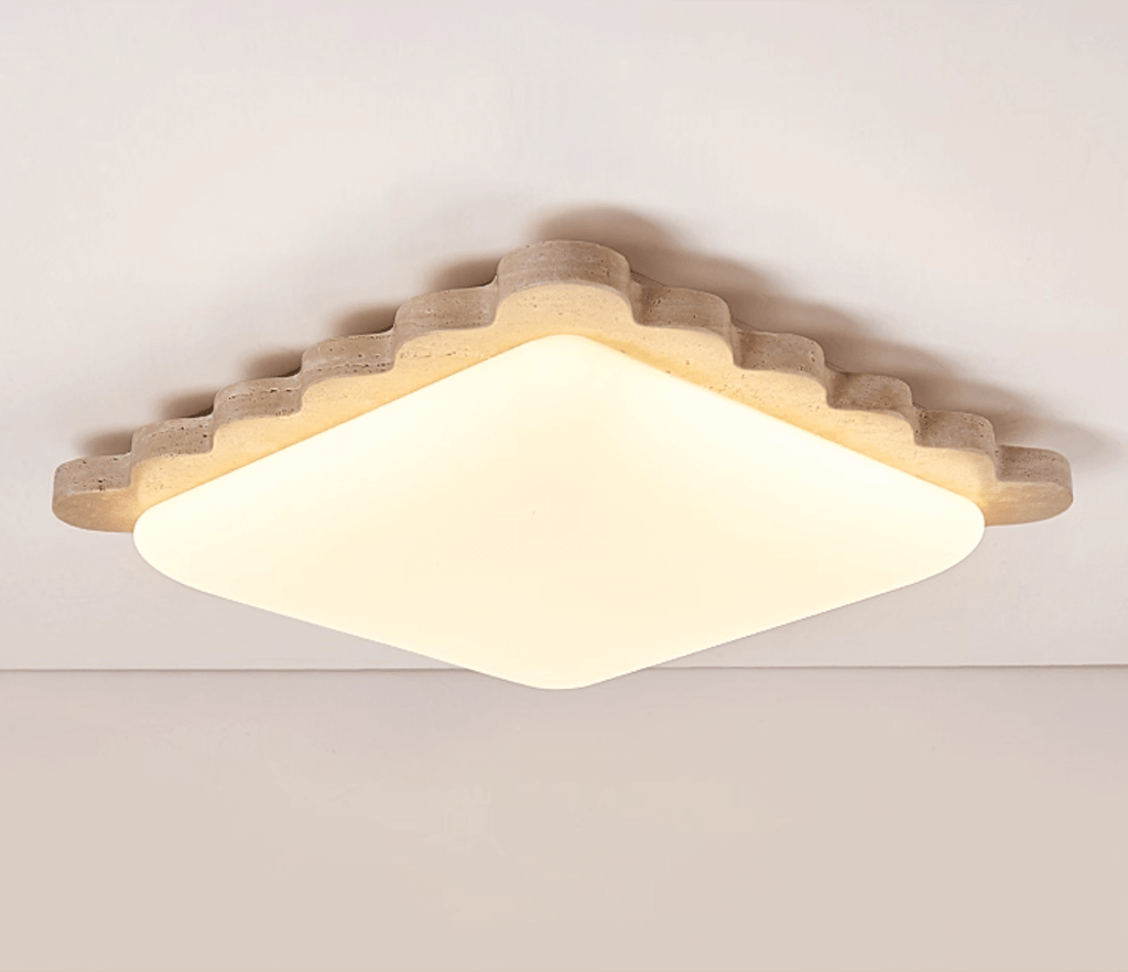 Plafonnier moderne Bjarki en Travertin jaune