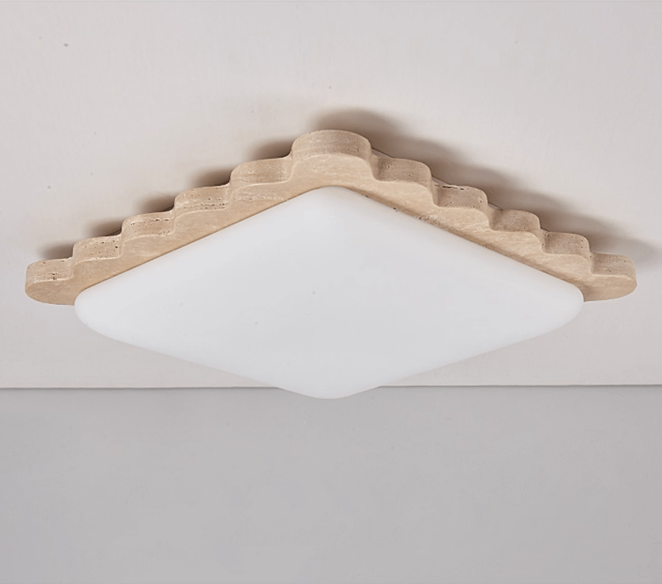 Plafonnier moderne Bjarki en Travertin jaune