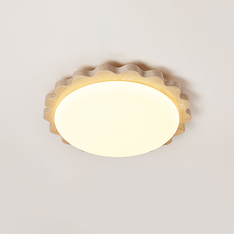 Plafonnier moderne Bjarki en Travertin jaune