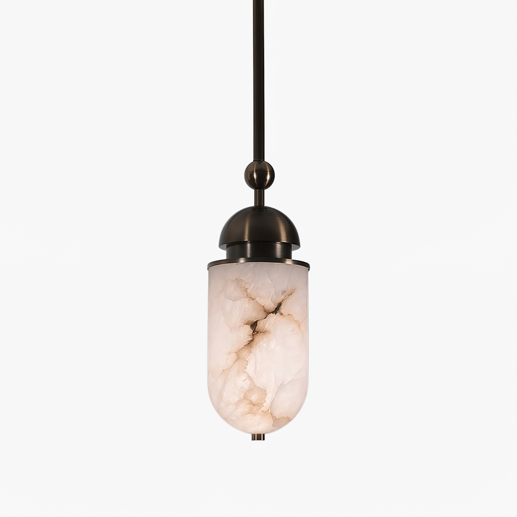 Suspension moderne Hodr en Albâtre Bronze et blanc
