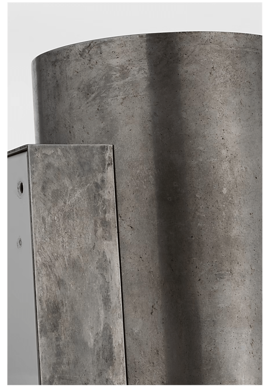 Applique murale moderne Keane en Albâtre moucheté Pewter et blanc