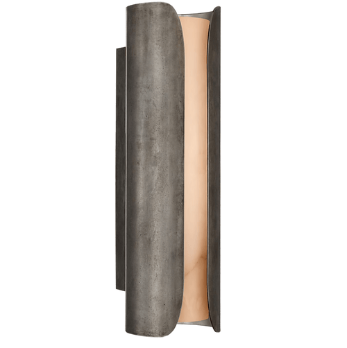 Applique murale moderne Keane en Albâtre moucheté Pewter et blanc