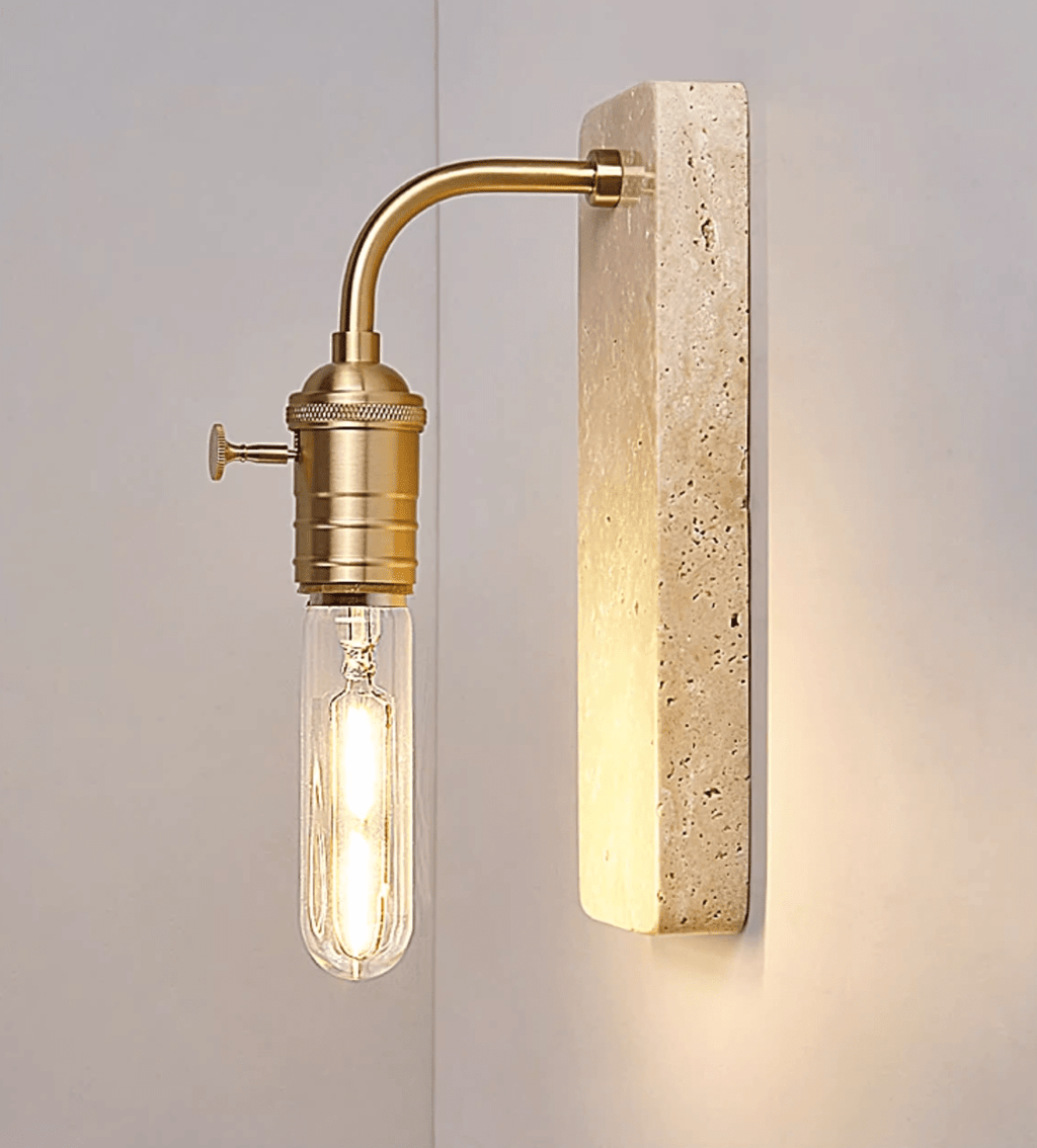 Applique murale moderne Arrow en pierre, Travertin
