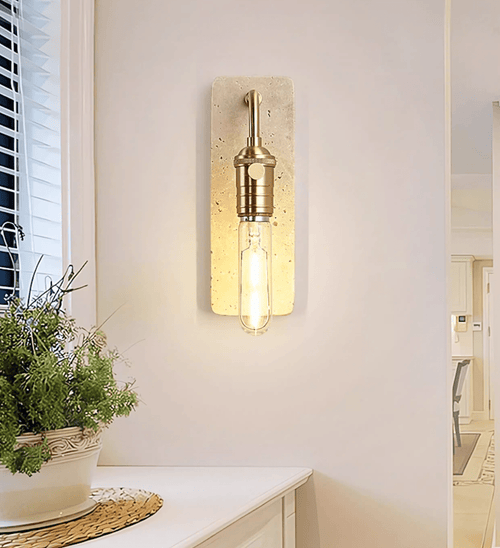 Applique murale moderne Arrow en pierre, Travertin