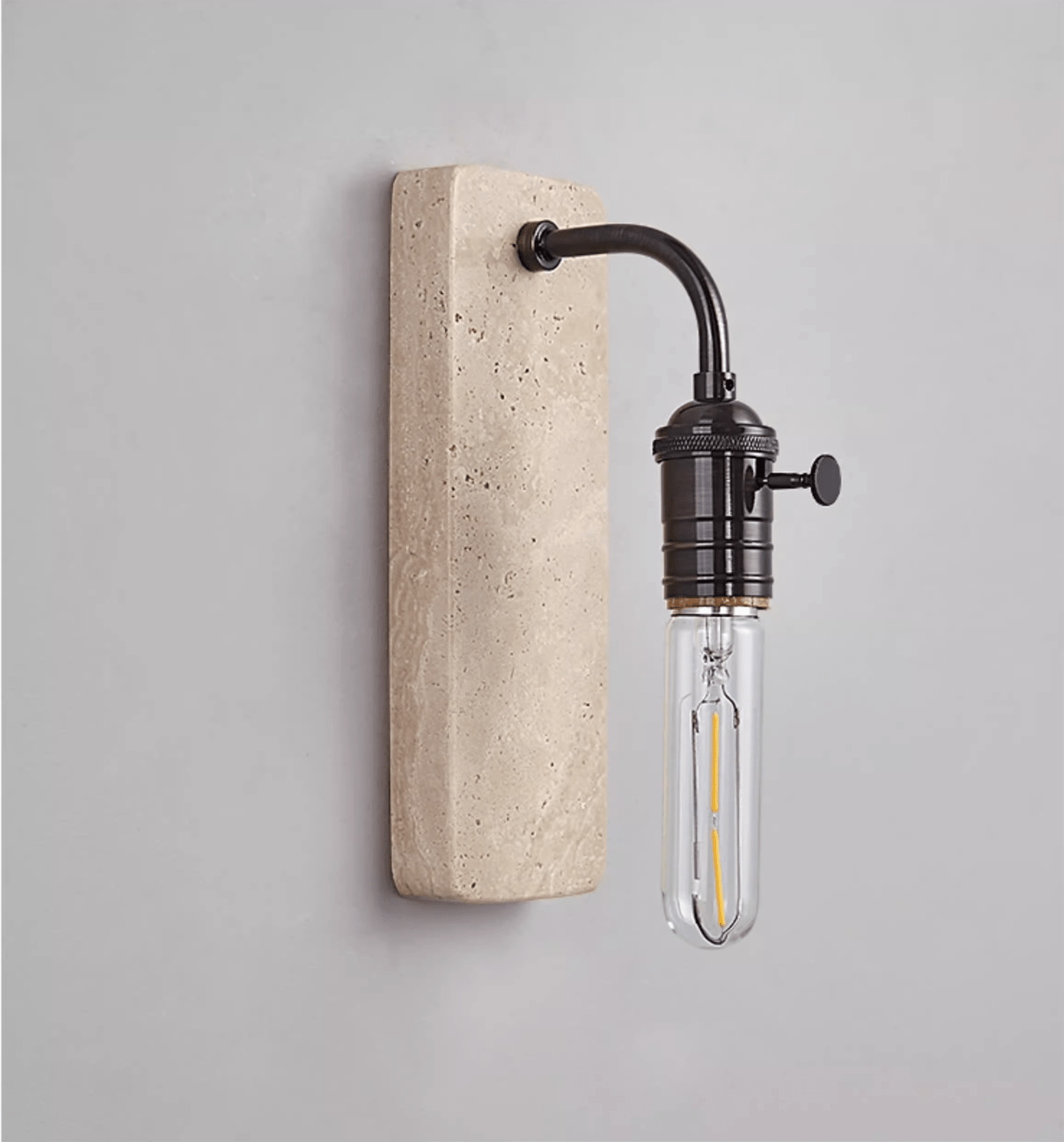 Applique murale moderne Arrow en pierre, Travertin