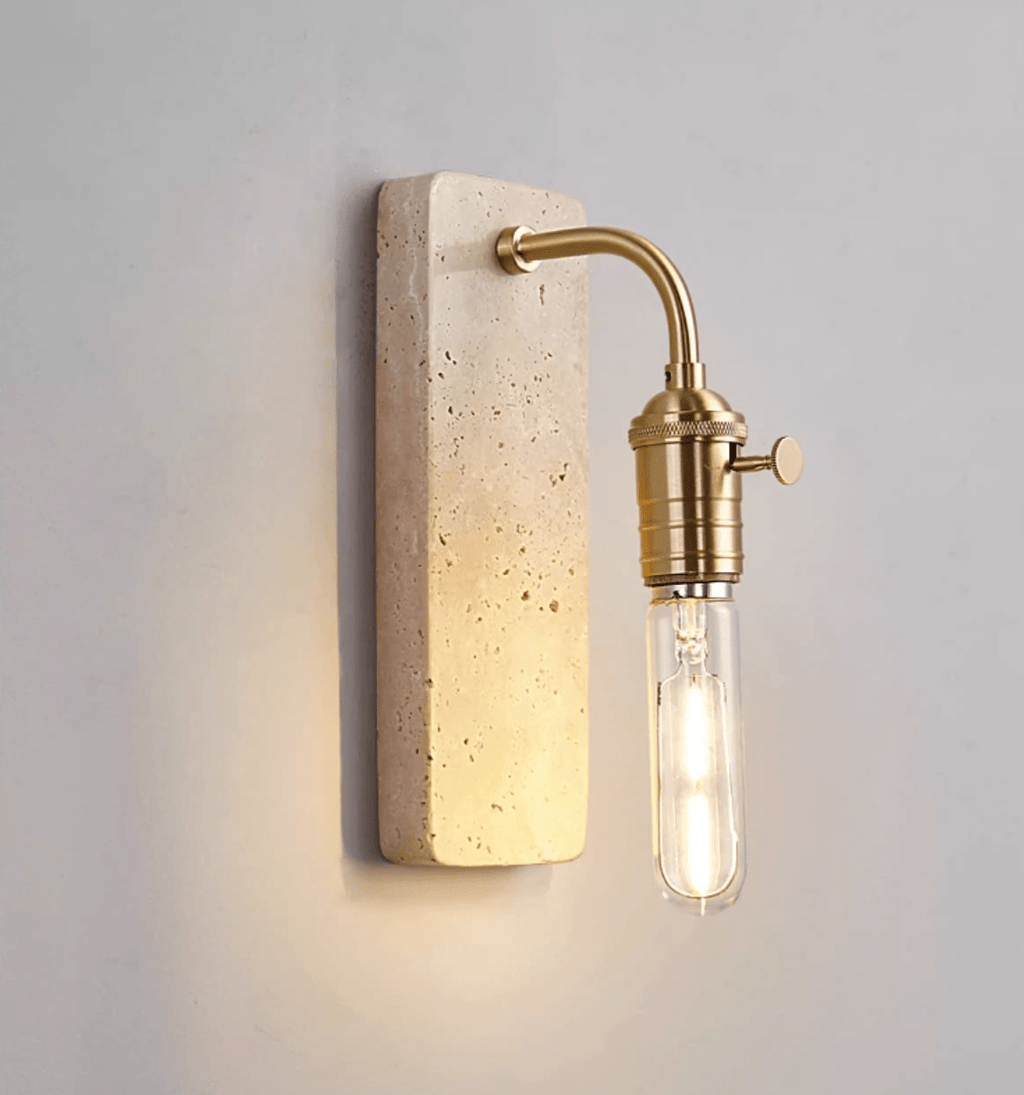 Applique murale moderne Arrow en pierre, Travertin