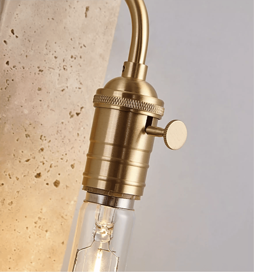 Applique murale moderne Arrow en pierre, Travertin